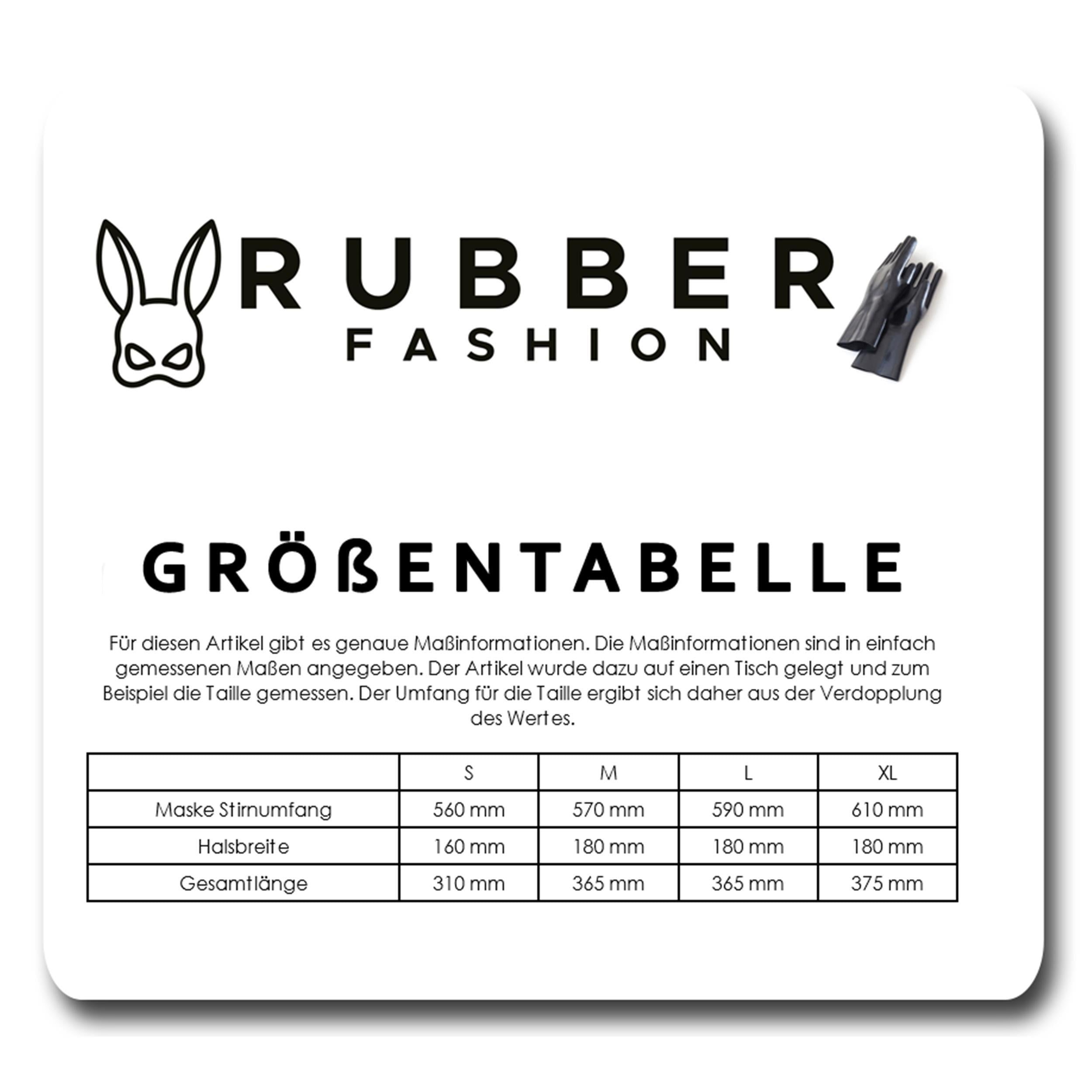 Rubberfashion Latex Maske Herren - Latexmaske Haube mit Perforation für Augen und Nase Öffnung für Männer